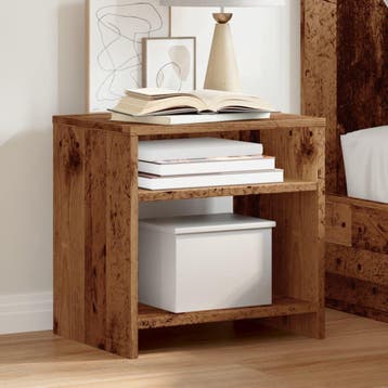 vidaXL Nachtkastjes 2 st 40x30x40 cm bewerkt hout oud, Huis en Inrichting, Minder dan 45 cm, Verzenden, Nieuw, Minder dan 55 cm