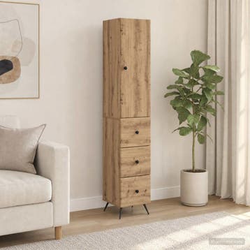 vidaXL Kastenset 2 st 34,5 x 34,5 x 90 cm Bewerkt hout, Verzenden, Nieuw