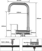 Keukenkraan - Mengkraan - RVS - Zilver - CECIPA, Verzenden, Zo goed als nieuw