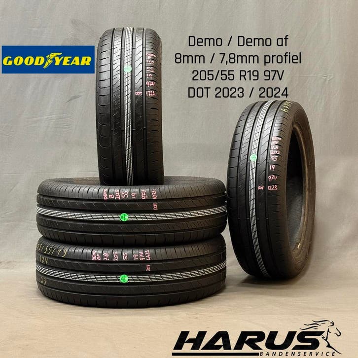 205/55/19 97V Goodyear zomerbanden 8/7,8mm profiel 4X, Auto-onderdelen, Banden en Velgen, 19 inch, Erkend duurzaam, Zomerbanden