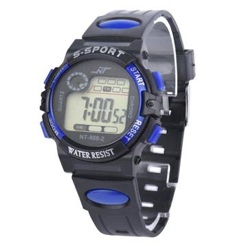 Fako - Kinderhorloge - LCD Sport Mini - Blauw, Verzenden, Nieuw