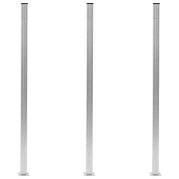 vidaXL Schuttingpalen 3 st 185 cm aluminium, Verzenden, Nieuw