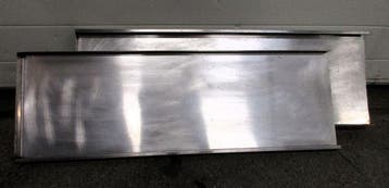 RVS Schap met opstand, Plaat, B90 x D30 x H3cm, Gebruikt
