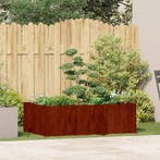 vidaXL Plantenbak roestig 120x80x40 cm weervast staal, Tuin en Terras, Verzenden, Nieuw, Metaal