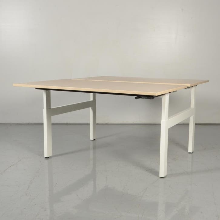 Benchwerkplek Ahrend Balance - Eiken napoli blad - 160 x 80, Huis en Inrichting, Bureaus, Ophalen of Verzenden