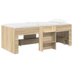 vidaXL Kinder Hoogslaper 2 pcs Sonoma 203 x 101,1 x 68,5 cm, Verzenden, Nieuw, Bruin, Hout