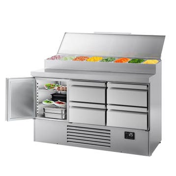 GGM Gastro | Saladette - 1460x700mm - 1-deurs & 4 lades - |, Verzenden, Nieuw in verpakking
