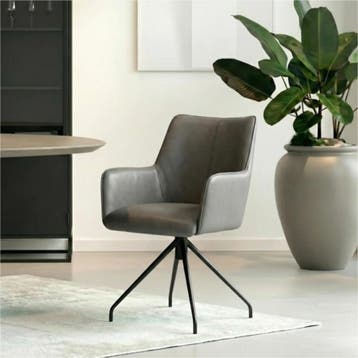 Set van 10 Leren draaibare eetkamerstoelen Wave - Granada, Huis en Inrichting, Stoelen, Ophalen of Verzenden, Nieuw, Leer, Vijf, Zes of meer stoelen