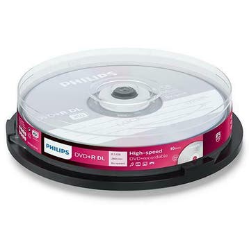 Philips | DVD+R | DL | 8.5 GB | 10 Stuks, Verzenden, Nieuw