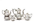 Een vijfdelig zilveren thee- en koffieservies, Utrecht, 1864, Antiek en Kunst