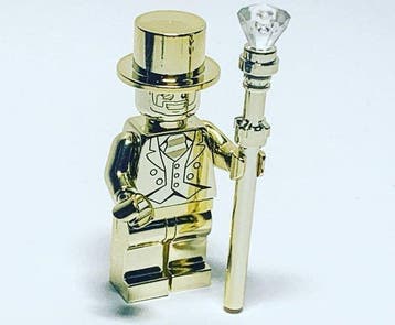 Lego Minifiguur - Minifigures - Chrome Gold Plated Mr Gold, Nieuw