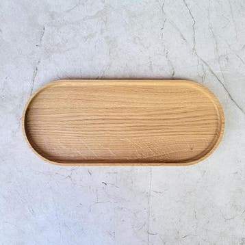 HOCHO Eiken Houten Dienblad – 350x150x15 mm – Hardwax Be, Ophalen of Verzenden, Nieuw