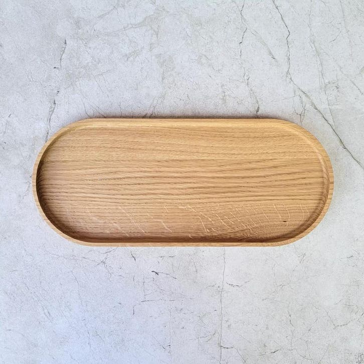 HOCHO Eiken Houten Dienblad – 350x150x15 mm – Hardwax Be, Huis en Inrichting, Keuken | Keukenbenodigdheden, Nieuw, Ophalen of Verzenden