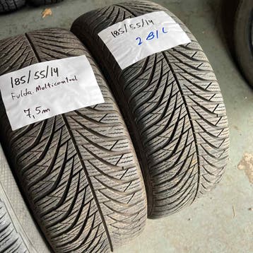2 x Fulda 185-55-14 4 Seizoenbanden 7,5mm, Auto-onderdelen, Banden en Velgen, 14 inch, Gebruikt, All Season, Band(en)