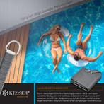 Schaduwdoek - Zonnezeil - Vierkant - 3,6x3,6 m - Grijs - KES, Verzenden, Zo goed als nieuw