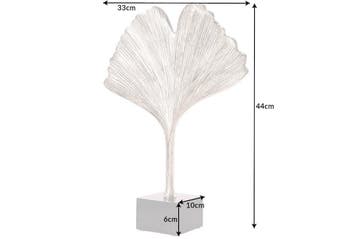 Decoratief beeld GINKGO LEAF 44cm zilver handgemaakt metaal, Ophalen of Verzenden, Nieuw