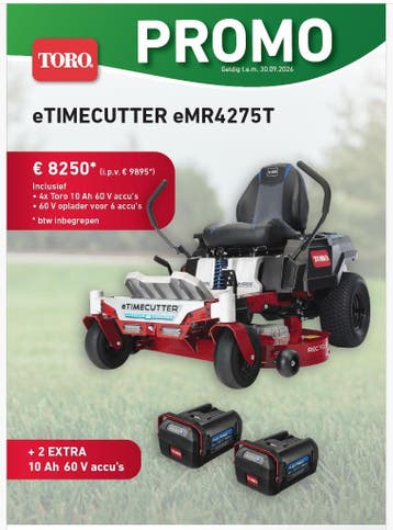 Toro eTimecutter eMR4275T elektrische zero turn zitmaaier, Tuin en Terras, Ophalen, Toro, Nieuw, Mulchfunctie