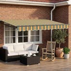 vidaXL Handbediende luifel met LEDs Groen, Geel, Anthraciet, Verzenden, Nieuw