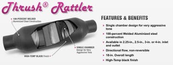Thrush rattler 3 inch muffler 24255, Ophalen of Verzenden, Nieuw