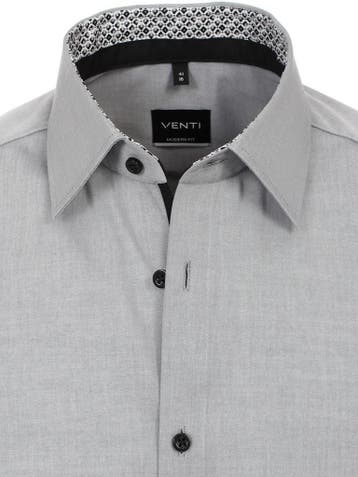 Zilver Overhemd Heren Strijkvrij Modern Fit Venti, Kleding | Heren, Verzenden, Nieuw, Grijs