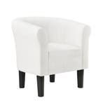 Kuipstoel Ariel schelpen fauteuil kunstleer 70x70x58 cm wit, Verzenden, Nieuw