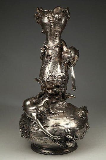 Ignaz Mansch - Vaas - Verzilverd - Basen Syren