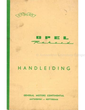 1963 OPEL REKORD INSTRUCTIEBOEKJE NEDERLANDS