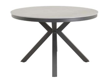 Ronde Tuintafel Davos Ø118 cm Keramisch Glas Lesli Living, Verzenden, Nieuw