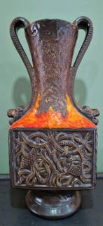 Vaas - Hoogte: 60 cm - Keramiek - Stijl Fat Lava