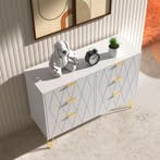 Commode - Dressoir - Ladekast - 100x34x73 cm - Wit - UEV, Verzenden, Zo goed als nieuw