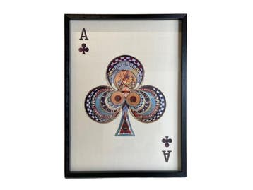 Veiling - 3D schilderij  Klaveren Aas, Nieuw