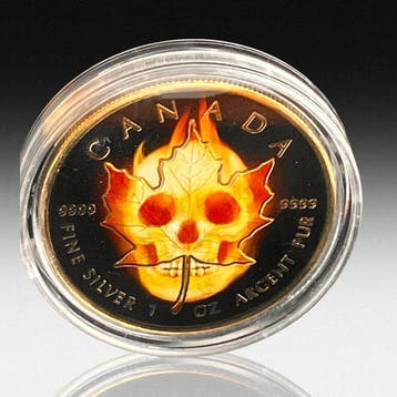 Canada. Silver .999 Coloured / Black Ruthenium 24 Kt and