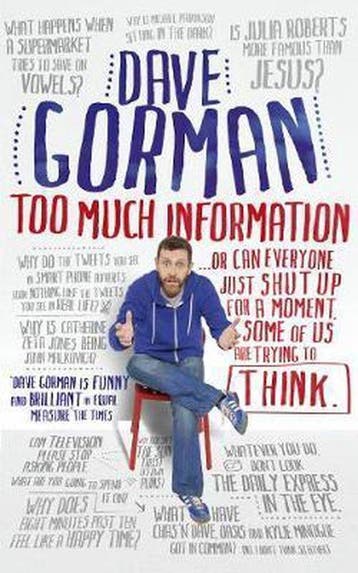 Too Much Information - Dave Gorman 9780091928490, Verzenden, Gelezen, Dave Gorman