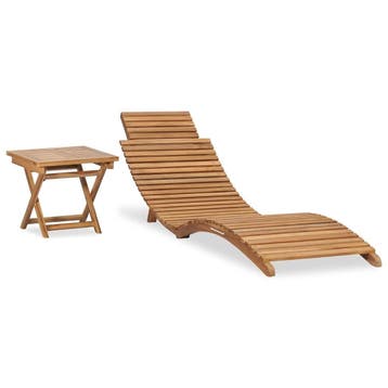 Teakhouten ligstoel 175cm | Laatste Stuk!, Tuin en Terras, Ophalen of Verzenden, Zo goed als nieuw, Teakhout, Inklapbaar