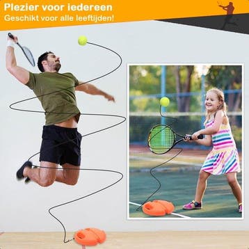 2dekans | Tennispaal – Tennistrainer – Set Met Elastiek En, Sport en Fitness, Tennis, Ophalen of Verzenden, Zo goed als nieuw