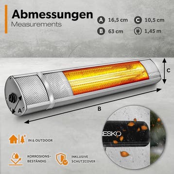 Infrarood Verwarming - Terrasverwarmer - Elektrisch - Heater, Verzenden, Zo goed als nieuw