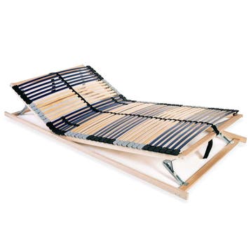 vidaXL Lattenbodem met 42 latten 7 zones 100x200 cm, 100 cm, Eenpersoons, Verzenden, Nieuw
