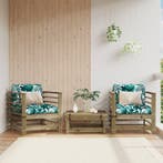 vidaXL Tuinstoelen 2 st geïmpregneerd hout, Verzenden, Nieuw, Tuinset