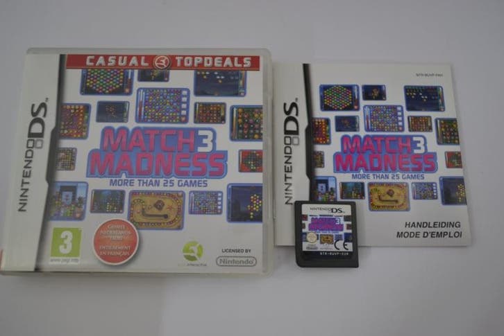 Match 3 Madness (DS FAH), Spelcomputers en Games, Games | Nintendo 2DS en 3DS, 1 speler, Zo goed als nieuw, Verzenden