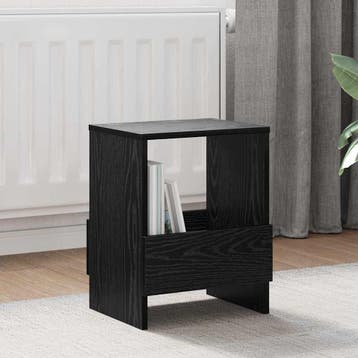 vidaXL Tijdschrift Rek Zwart Eiken 35 x 30 x 45 cm, Verzenden, Nieuw