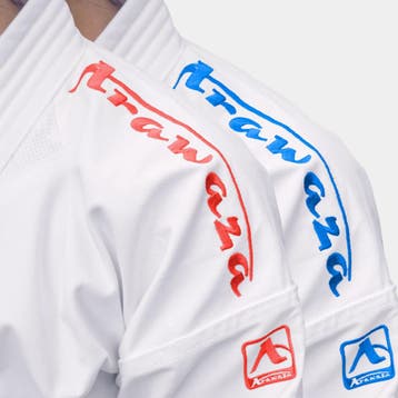 Arawaza WKF Combo kit Dames Rood & Blauw (Maat: 185), Verzenden, Nieuw, Karate, Vechtsportpak