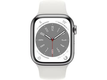 Apple Watch Series 8 - 4G - 45mm - ECG - Zilver, Verzenden, Zo goed als nieuw, Apple