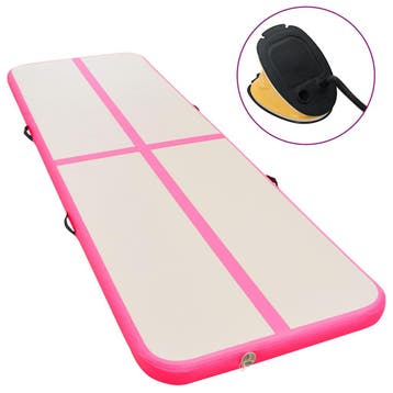 vidaXL Gymnastiekmat met pomp opblaasbaar 300x100x10 cm PVC, Verzenden, Nieuw