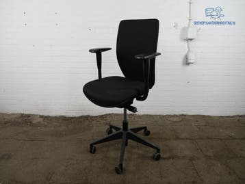 Ergonomische bureaustoel zwart verstelbaar schuifzitting, Verzenden, Gebruikt, Bureaustoel