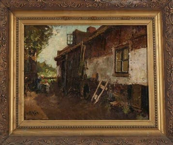 Willem Hendrik van der Nat (1864–1929) - Op het erf