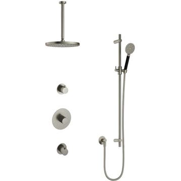 Hotbath Cobber - Inbouw Regendoucheset - Geborsteld Nikkel -, Ophalen of Verzenden, Nieuw
