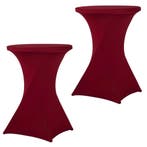 Set Van 2 Stuks! Bordeauxrood 80 CM Alora Tafelrok Voor, Nieuw
