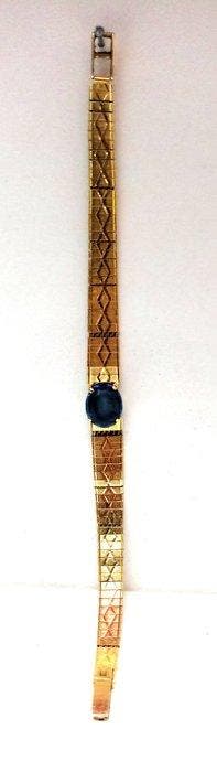 Armband - 18 karaat Geel goud Synthetische edelsteen