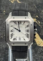 Cartier Santos Large - White Dial - Titanium - WSSA0089, Nieuw, Polshorloge