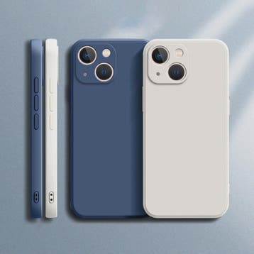 Luxe Vloeibare Siliconen Hoesje met Camera Bescherming voor, Verzenden, Nieuw